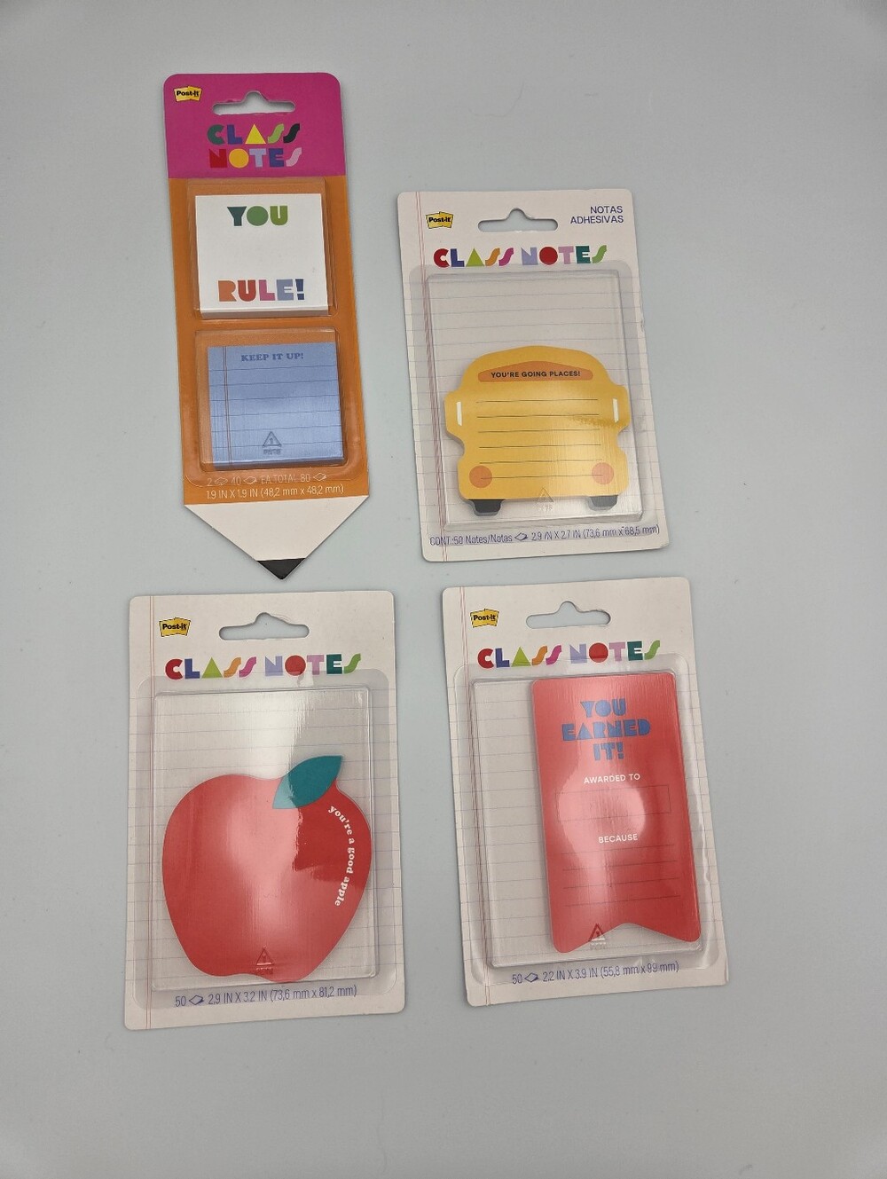 Post- It Class Notes Sticky Notes 4 Pack Nwt